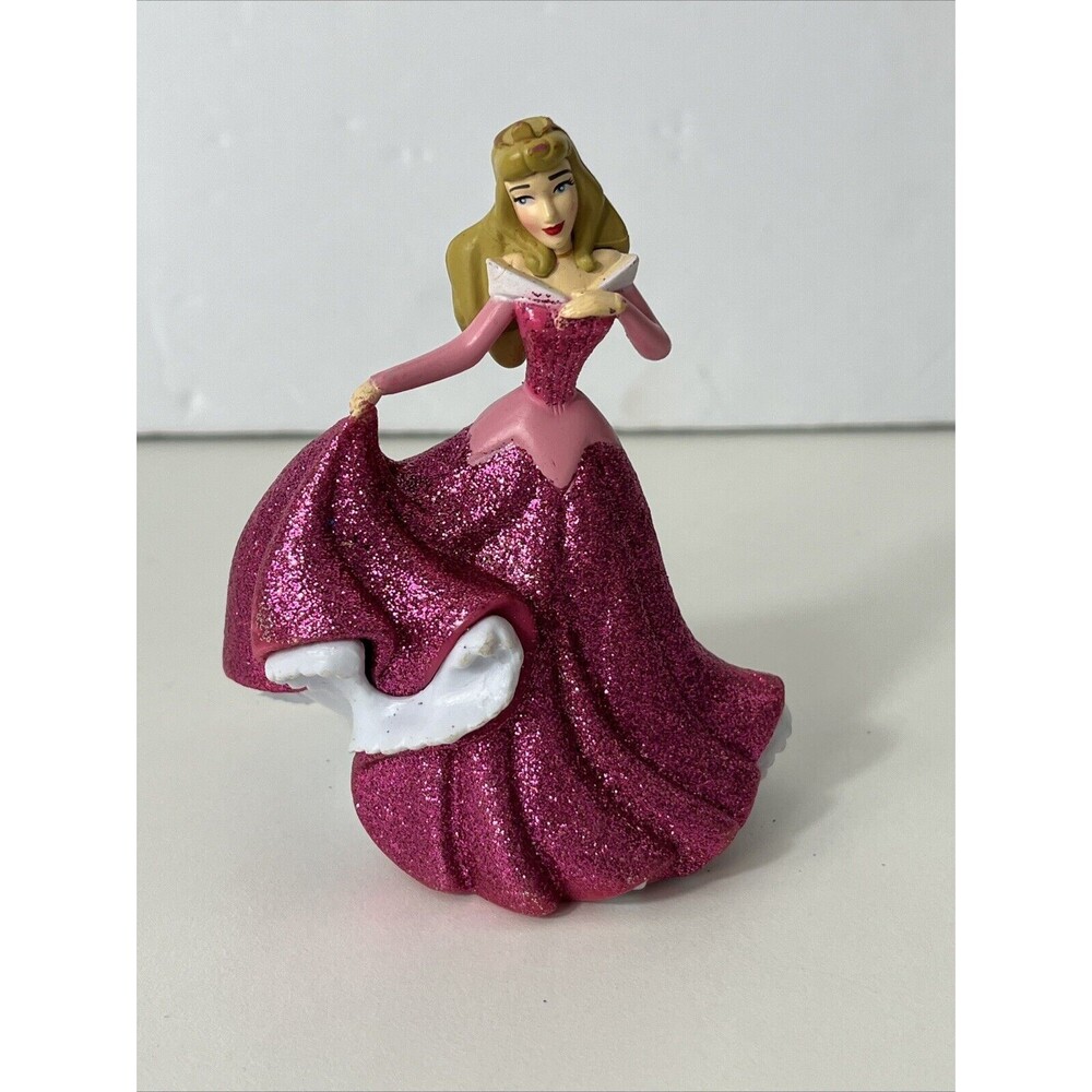 Disney Parks Aurora Glitter Ball Gown Princess Figure 3.75" Cake Topper